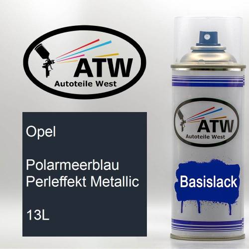 Opel, Polarmeerblau Perleffekt Metallic, 13L: 400ml Sprühdose, von ATW Autoteile West.